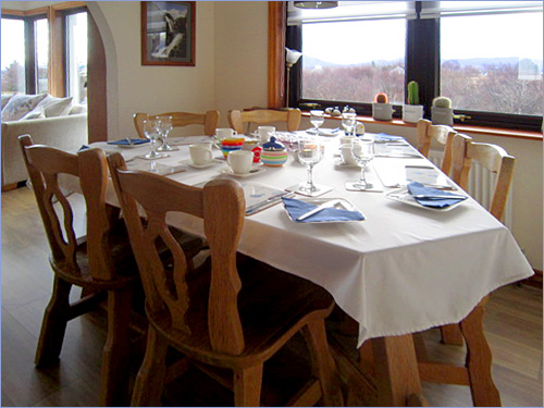 The dining room at Carrick, where breakfast is served.